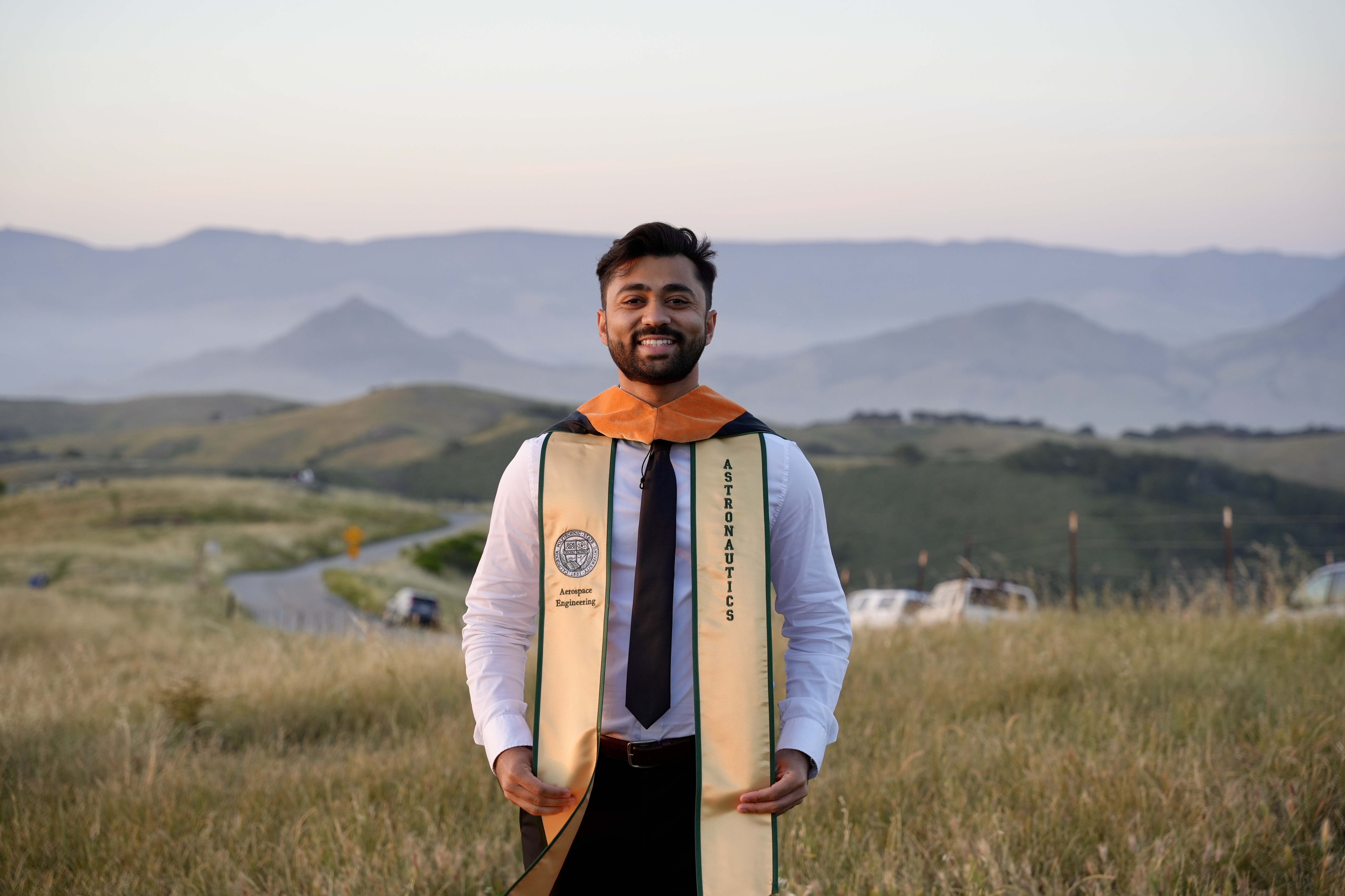 Kanan Thummar at his Cal Poly graduation