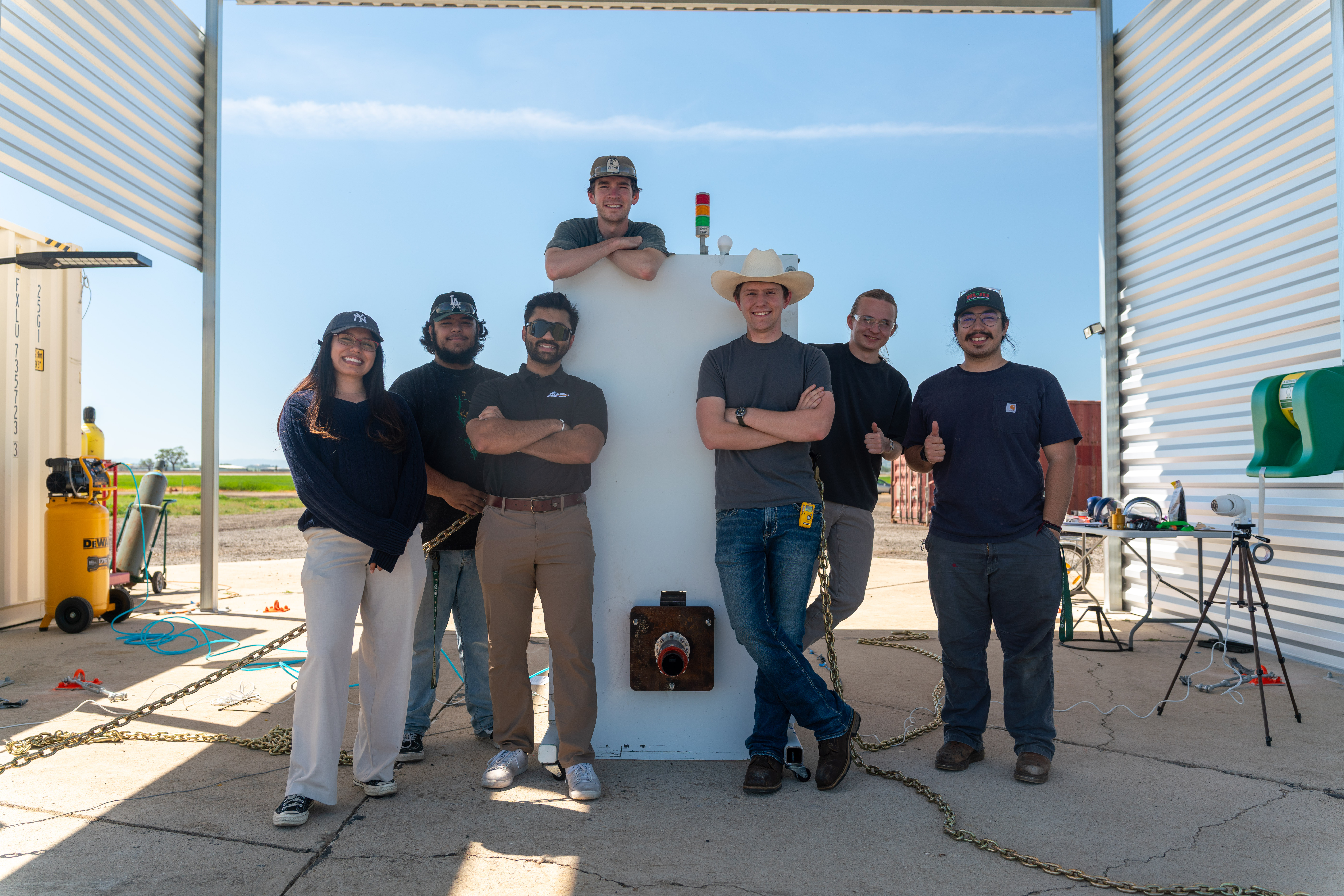 NILE team at the liquid-engine test site
