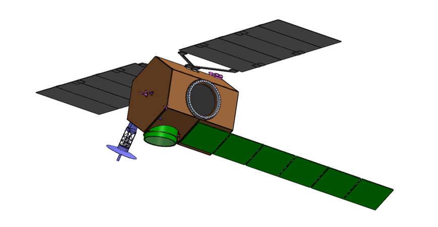 W.H.A.L.E. spacecraft with solar arrays and hardware deployed